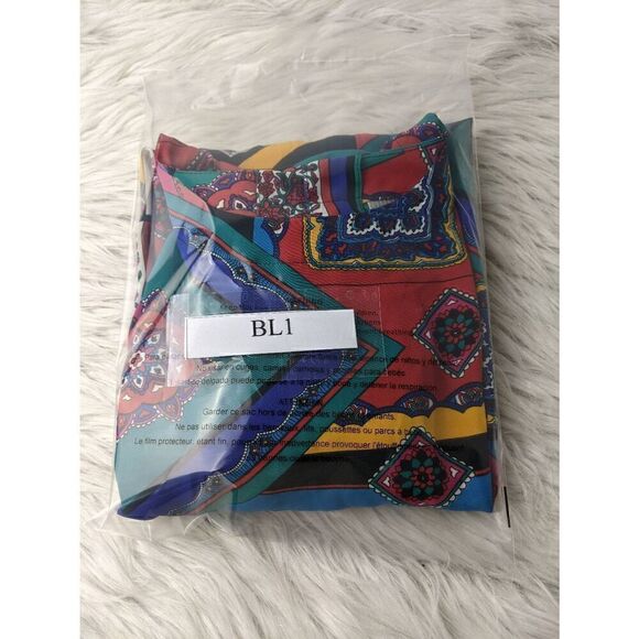 Jacqueline Ferrar Y2K Vintage Pop Art Blouse with Shoulder Pads- Size 12 L Large - Picture 7 of 7